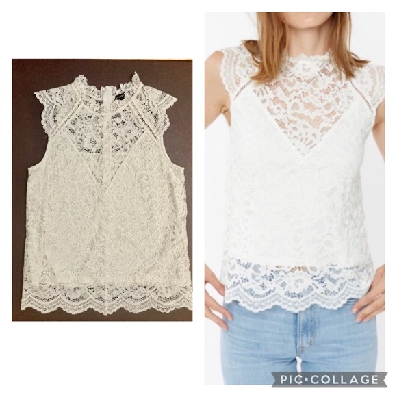 Generation Love Tops - Generation Love White Sleeveless Stefi Lace Will Fit Small To Medium